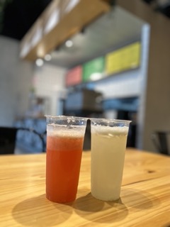 Colorful drinks from Candelaria